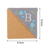 Maxbell Flower Letter Embroidery Bookmark Book Marker Clip Page Stitched Corner Winter B