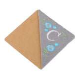 Maxbell Flower Letter Embroidery Bookmark Book Marker Clip Page Stitched Corner Winter C