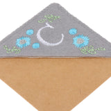 Maxbell Flower Letter Embroidery Bookmark Book Marker Clip Page Stitched Corner Winter C