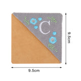 Maxbell Flower Letter Embroidery Bookmark Book Marker Clip Page Stitched Corner Winter C