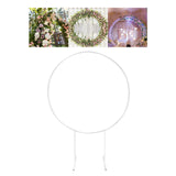 Maxbell Wedding Arch Frame Balloon Arch Kit Stand Heavy Duty for Ceremony Wedding White 1.5m 5 Pipe