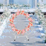 Maxbell Iron Wedding Arch Flower Row Stand Stable Round Birthday Decoration Medium