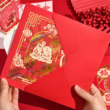 Maxbell Spring Festival Card 3D Hollowed Pop up Card Size 15x20cm Gift for Kids Style B
