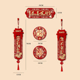 Maxbell Chinese Spring Couplet Art Fu Character Window Decor for Entrance Decor F