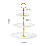 Maxbell 3 Tiers Cupcake Dessert Stand Tiered Serving Cake Stand for Birthday Wedding White