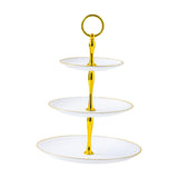 Maxbell 3 Tiers Cupcake Dessert Stand Tiered Serving Cake Stand for Birthday Wedding White