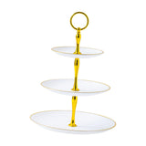 Maxbell 3 Tiers Cupcake Dessert Stand Tiered Serving Cake Stand for Birthday Wedding White