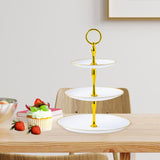 Maxbell 3 Tiers Cupcake Dessert Stand Tiered Serving Cake Stand for Birthday Wedding White