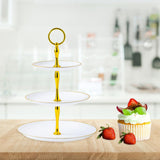 Maxbell 3 Tiers Cupcake Dessert Stand Tiered Serving Cake Stand for Birthday Wedding White