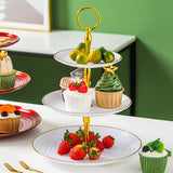 Maxbell 3 Tiers Cupcake Dessert Stand Tiered Serving Cake Stand for Birthday Wedding White