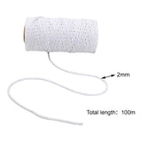 Maxbell 100 Meter/Roll Macrame Cord Rope Packing String for Wedding Cooking Bohemia White