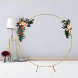Maxbell Wedding Arch Circle Backdrop Stand Frame for Holiday Wedding Decorative Aureate