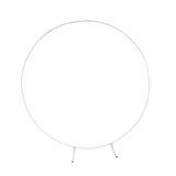 Maxbell Wedding Arch Circle Backdrop Stand Frame for Holiday Wedding Decorative White