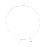 Maxbell Wedding Arch Circle Backdrop Stand Frame for Holiday Wedding Decorative White