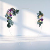 Maxbell Wedding Arch Circle Backdrop Stand Frame for Holiday Wedding Decorative White