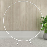 Maxbell Wedding Arch Circle Backdrop Stand Frame for Holiday Wedding Decorative White