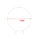 Maxbell Wedding Arch Circle Backdrop Stand Frame for Holiday Wedding Decorative White