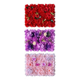 Maxbell Flowers Wall Panel 40Cmx60cm Floral Backdrop for Indoor Party Baby Shower Red