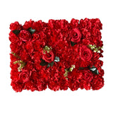 Maxbell Flowers Wall Panel 40Cmx60cm Floral Backdrop for Indoor Party Baby Shower Red