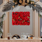 Maxbell Flowers Wall Panel 40Cmx60cm Floral Backdrop for Indoor Party Baby Shower Red