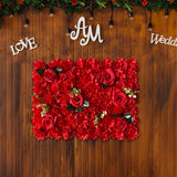 Maxbell Flowers Wall Panel 40Cmx60cm Floral Backdrop for Indoor Party Baby Shower Red