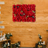Maxbell Flowers Wall Panel 40Cmx60cm Floral Backdrop for Indoor Party Baby Shower Red