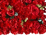 Maxbell Flowers Wall Panel 40Cmx60cm Floral Backdrop for Indoor Party Baby Shower Red