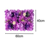Maxbell Flowers Wall Panel 40Cmx60cm Floral Backdrop for Indoor Party Baby Shower Violet