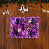 Maxbell Flowers Wall Panel 40Cmx60cm Floral Backdrop for Indoor Party Baby Shower Violet