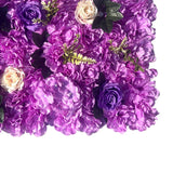 Maxbell Flowers Wall Panel 40Cmx60cm Floral Backdrop for Indoor Party Baby Shower Violet