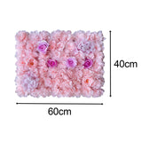 Maxbell Flowers Wall Panel 40Cmx60cm Floral Backdrop for Indoor Party Baby Shower Pink