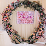 Maxbell Flowers Wall Panel 40Cmx60cm Floral Backdrop for Indoor Party Baby Shower Pink