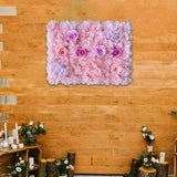 Maxbell Flowers Wall Panel 40Cmx60cm Floral Backdrop for Indoor Party Baby Shower Pink