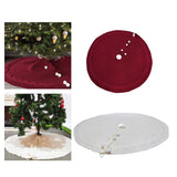 Maxbell Xmas Tree Holiday Skirt Round Ornaments Tree Base Covers Red