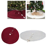 Maxbell Xmas Tree Holiday Skirt Round Ornaments Tree Base Covers Red