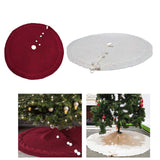 Maxbell Xmas Tree Holiday Skirt Round Ornaments Tree Base Covers Red