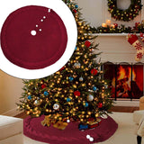 Maxbell Xmas Tree Holiday Skirt Round Ornaments Tree Base Covers Red