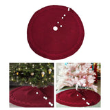 Maxbell Xmas Tree Holiday Skirt Round Ornaments Tree Base Covers Red