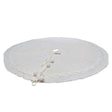 Maxbell Xmas Tree Holiday Skirt Round Ornaments Tree Base Covers White