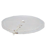 Maxbell Xmas Tree Holiday Skirt Round Ornaments Tree Base Covers White