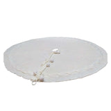 Maxbell Xmas Tree Holiday Skirt Round Ornaments Tree Base Covers White