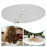 Maxbell Xmas Tree Holiday Skirt Round Ornaments Tree Base Covers White