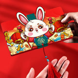 Maxbell Red Envelopes New Year Lunar Hong Bao with Rabbit Patterns for Spring Style A