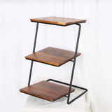 Maxbell Cake Stand Fruit Dessert Plate Wood Dish Clay Pedestal Rustic Style
