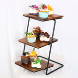 Maxbell Cake Stand Fruit Dessert Plate Wood Dish Clay Pedestal Rustic Style