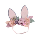 Maxbell Creative Bunny Ears Headband Decor Woodland for Festival Fancy Dress Newborn Style B
