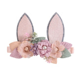 Maxbell Creative Bunny Ears Headband Decor Woodland for Festival Fancy Dress Newborn Style B