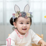 Maxbell Creative Bunny Ears Headband Decor Woodland for Festival Fancy Dress Newborn Style C