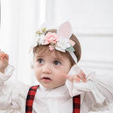 Maxbell Creative Bunny Ears Headband Decor Woodland for Festival Fancy Dress Newborn Style C