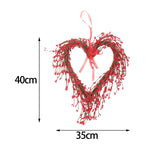 Maxbell Creative Heart Wreath Adornment Garland for Living Room Home Decoration